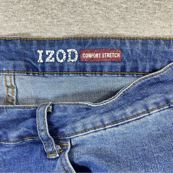 Izod Jeans Men's W40 Blue Comfort Stretch Straight Leg Mid Rise Casual Denim - Picture 4 of 13